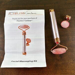Finishing Touch Flawless Contour Facial Massaging Rose Quartz Kit - OPEN BOX
